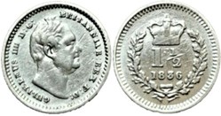 William IV - 1, 1/2 Pence 1836 - Colonial issues