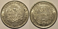 Uruguay - 50 Centésimos 1894 Santiago
