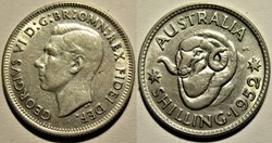 George VI - One Shilling 1952 Melbourne - Australia