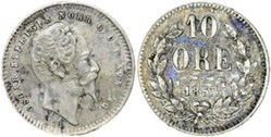 Sweden - Oscar I - 10 Öre 1857