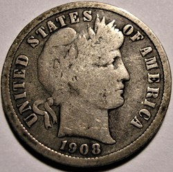 1908 San Francisco Dime
