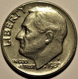 1980 Dime - Thick Date & Doubling