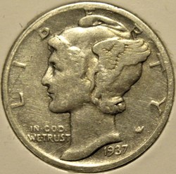 1937 Dime