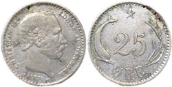 Christian IX Denmark - 25 Øre 1874 (2) (Error)