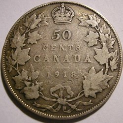 George V - 50 Cents 1918