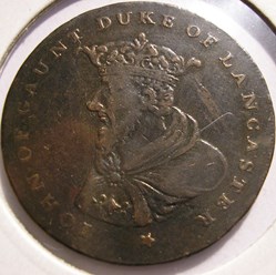 1792 Lancaster - HalfPenny - John of Gaunt