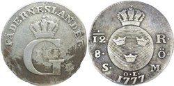 Sweden - Gustav III - 1⁄12 Riksdaler 1777