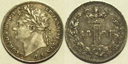 George IV - 1 Penny 1824 Maundy - Great Britain