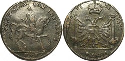 Charles Quint, c.1590 Rechenpfennig, H. Krauwinckel
