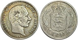 Christian IX Denmark - 1 Krone 1876