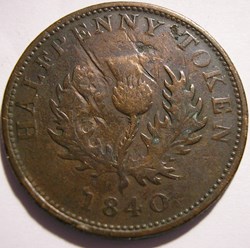 Victoria - HalfPenny 1840 - Nova Scotia
