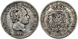 1825 Royaume de Sardaigne, 2 Lire Torino - Carlo Felice