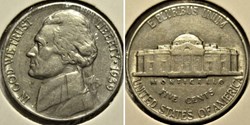 1939 Five Cents Jefferson, Philadelphia (1st Portrait)