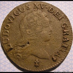 Louis XV - Demi-Sol  de 6 Deniers 1720 Reims