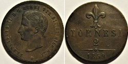 1859 Royaume de Naples, 2 Tornesi - Francesco II