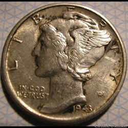 1943 Denver Dime