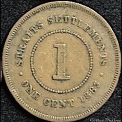 Victoria - One Cent 1883 - Straits Settlements, Malaysia
