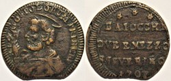 Pius VI - 2½ Baiocchi 1796 - Papal States, San Severino