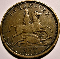 Victoria - Cumberland Jack Token 1837 - To Hanover (ex.4)