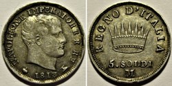 1813 Regno d'Italia, 5 Soldi - Napoleone I