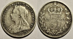 Victoria - 3 pence 1901 Kingdom of Great Britain