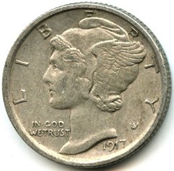 1917 San Francisco Dime