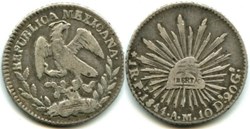 México - 1 Real 1844 San Luis Potosi - 2nd Republic