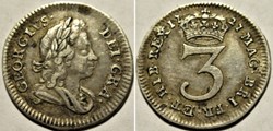 George Ist - 3 Pence 1727 - Kingdom of Great Britain