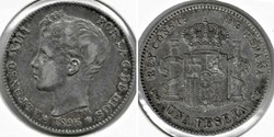 1896 - Peseta - Alfonso XIII de España