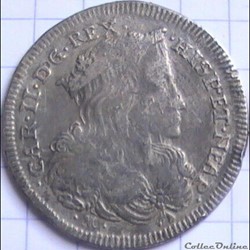 1700 Royaume de Naples 1 Tari / 20 Grana - Carlos II d'Espagne