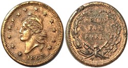 1863 Civil War USA Token - Union For Ever - French Liberty Head