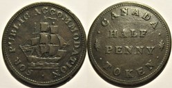 Canada, Quebec - HalfPenny Token (c.1830-31) - For Public Accommodation