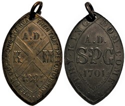 SPG, Society for the Propagation of the Gospel, Kings Messengers 1891 Medallion, UK