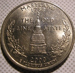 2000 D Quarter Dollar - Maryland State