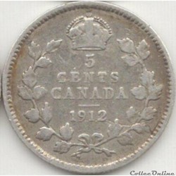 George V - 5 Cents 1912
