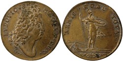 Louis XIV - c.1696 Jeton Minerve, Armis Nunc Tota