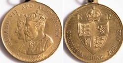 Edward VII & Alexandra - Medallion 1902 Coronation