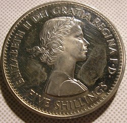 Elizabeth II - Five Shillings, 1960 Exhibition New York - UK