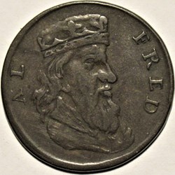 Alfred, Briton's Glory - Evasion HalfPenny Token 1780, England