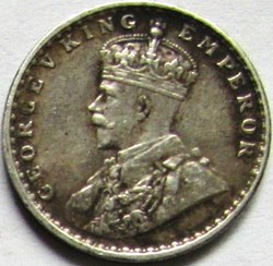 George V - 2 Annas 1916 Calcutta - British India