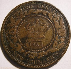 Victoria - One Cent 1864 - New Brunswick (ex.2)