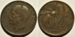 1922 Regno d'Italia, 10 Centesimi, Roma - Vittorio Emanuele III
