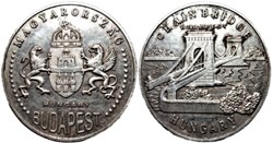 Hungary - Medal of the Széchenyi Chain Bridge of Budapest, 20th.