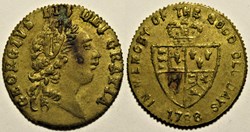 George III - 1788 Half Spade Guinea Token imitation, Great Britain