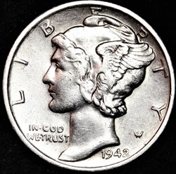 1942 San Francisco Dime