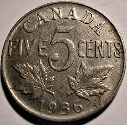 George V - 5 Cents 1936