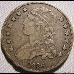1836 Capped Bust 25 Cents