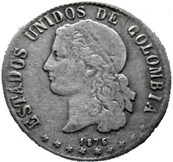 20 Centavos 1876 Medellin