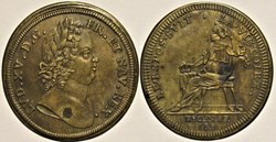c.1715, Louis XV - Le repos suit la Victoire - Rechenpfennig, J.J. Dietzel