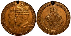 George V & Mary - 1911 Coronation Medal, Walsall, UK